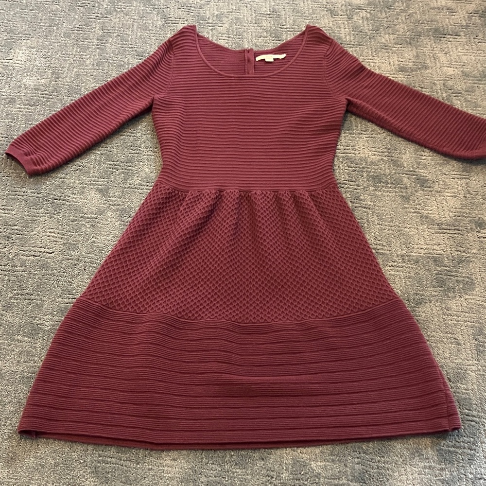 Boden Burgundy Knit Dress